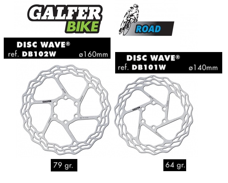 DISCO FRENO BICICLETA GALFER CARRETERA WAVE Ø160x1.8mm